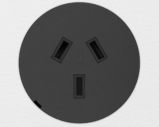 ZETR 48 Round Series Autoswitched Single Powerpoint Black