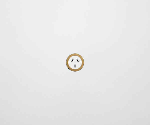 ZETR 48 Carbon White Single Powerpoint Cover Plate Nano Brass