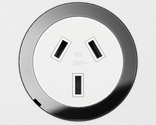 ZETR 48 Carbon White Single Powerpoint Cover Plate Mirror