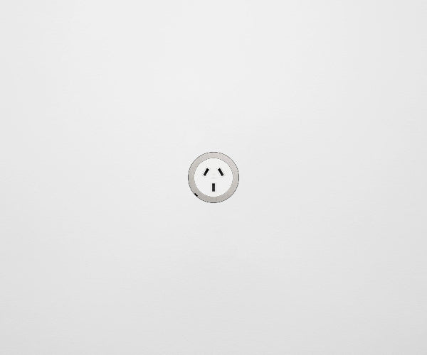 ZETR 48 Carbon White Single Powerpoint Cover Plate Steel