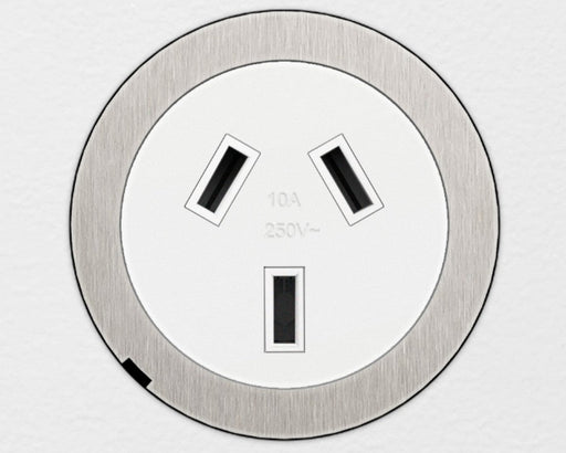 ZETR 48 Carbon White Single Powerpoint Cover Plate Steel