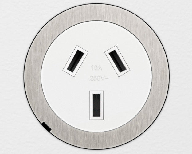 ZETR 48 Carbon White Single Powerpoint Cover Plate Steel