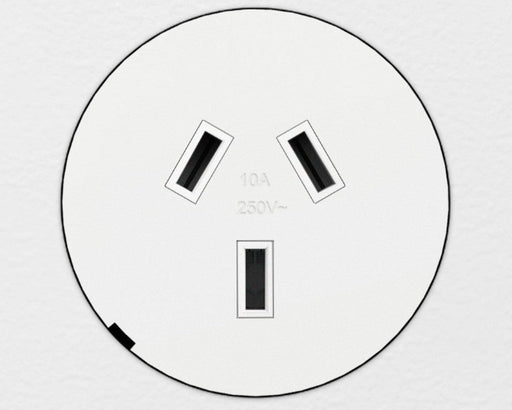 ZETR 48 Round Series Autoswitched Single Powerpoint White