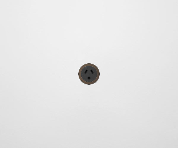 ZETR 48 Carbon Black Single Powerpoint Cover Plate With Round Pin Bronze