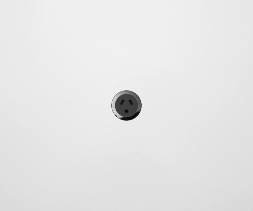 ZETR 48 Carbon Black Single Powerpoint Cover Plate With Round Pin Mirror