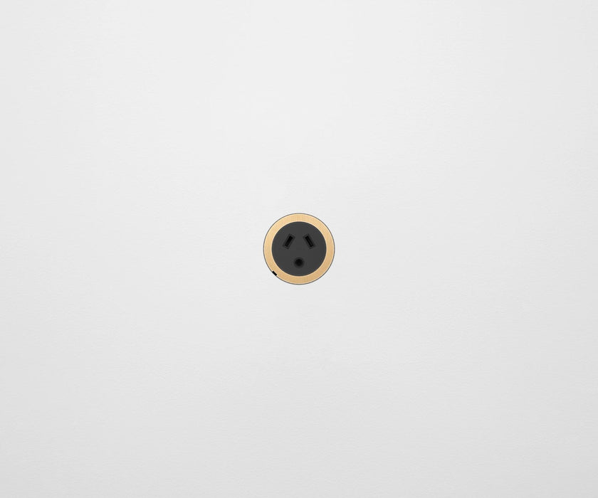 ZETR 48 Carbon Black Single Powerpoint Cover Plate With Round Pin, Available in 7 Colours