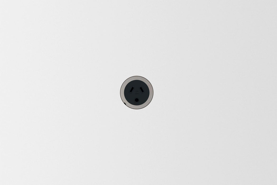 ZETR 48 Carbon Black outlet round pin in steel
