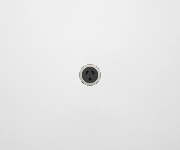 ZETR 48 Carbon Black Single Powerpoint Cover Plate With Round Pin Steel