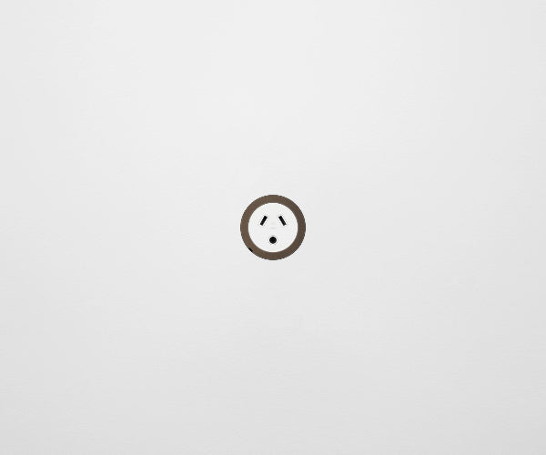 ZETR 48 Carbon Black Single Powerpoint Cover Plate With Round Pin Bronze