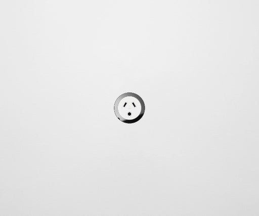 ZETR 48 Carbon Black Single Powerpoint Cover Plate With Round Pin Mirror