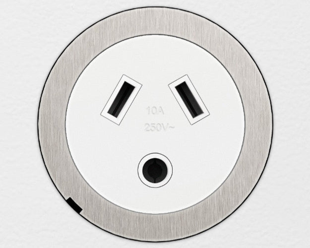 ZETR 48 Carbon Black Single Powerpoint Cover Plate With Round Pin  Steel