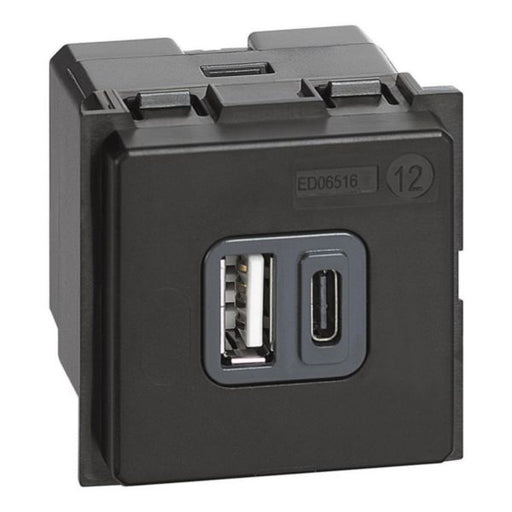 Legrand Bticino Living Now 2 Module Dual USB A+C Charger