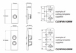 Clouded Leopard Architrave 1 Gang Switch dimensions