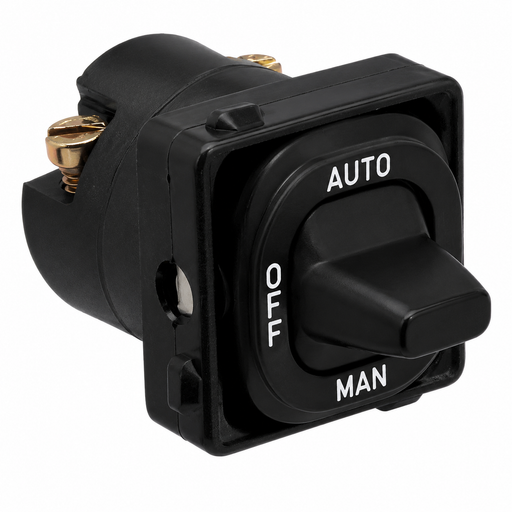 Clipsal 30 Series Switch 1 Pole 250VAC 10A Marked - Auto/Off/Man BLACK