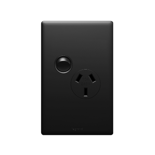 Legrand Excel Life Vertical Single Powerpoint 10a, Available in 5 Colours