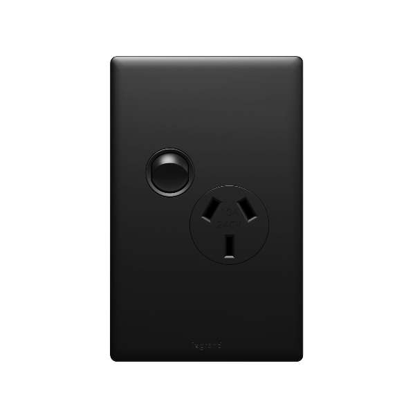 Legrand Excel Life Vertical Single Powerpoint 10a, Available in 5 Colours
