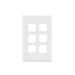 Excel Cover plate 6g switch white