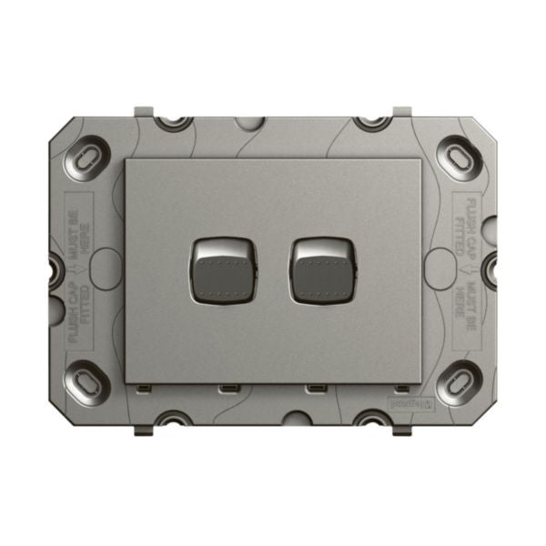 Legrand Arteor 770 2 Gang Complete Horizontal Switch Magnesium