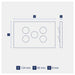 Legrand INSPYRA 5 Gang Switch Dimensions