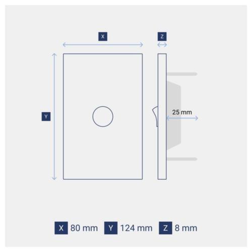 Legrand INSPYRA 1 Gang Switch Dimensions