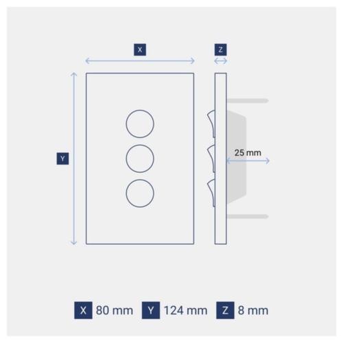 Legrand INSPYRA 3 Gang Vertical Switch, Available in 3 Colours