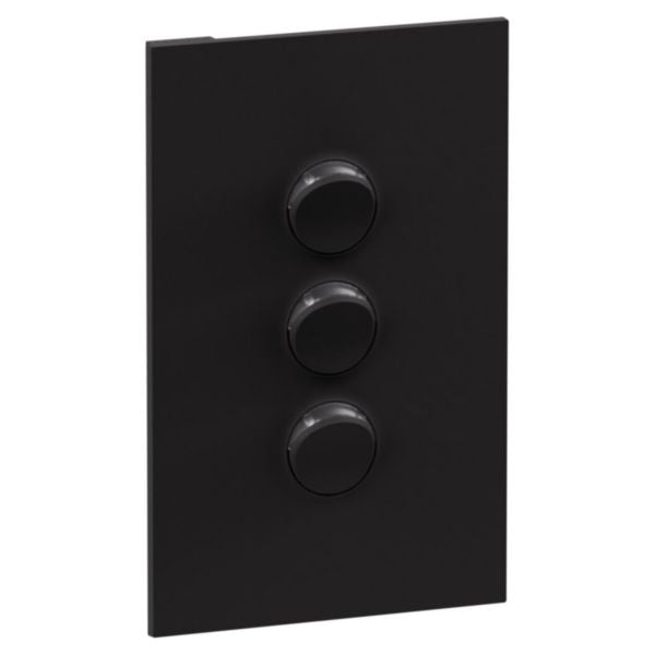 Legrand INSPYRA 3 Gang Switch Matte Black