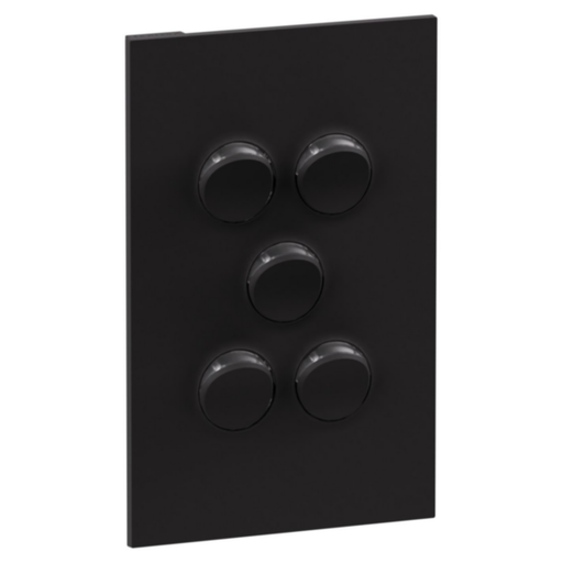 Legrand INSPYRA 5 Gang Switch Matte Black