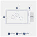 Legrand INSPYRA Single Powerpoint With Extra Switch Dimensions