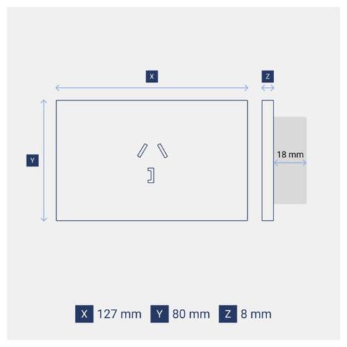 Legrand INSPYRA Unswitched Single Powerpoint 32a Dimensions