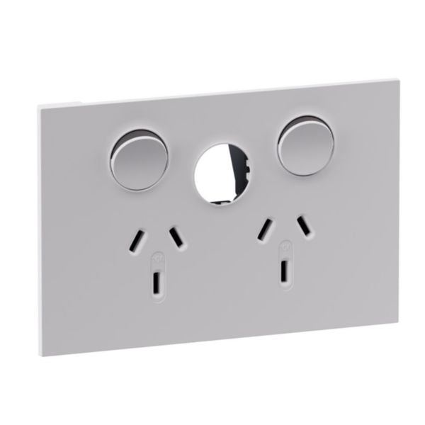 Legrand INSPYRA Double Powerpoint With Extra Switch Matte White