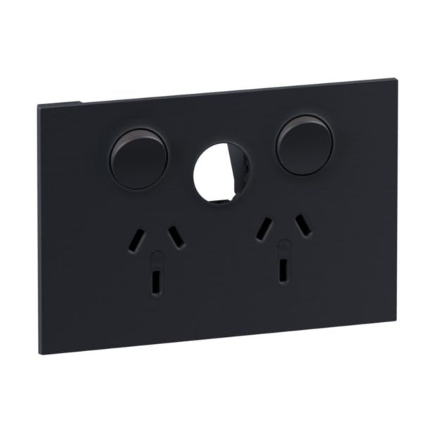 Legrand INSPYRA Double Powerpoint With Extra Switch Matte Grey
