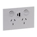Legrand INSPYRA Double Powerpoint With USB A+C Charger Matte White