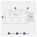 Legrand INSPYRA Double Powerpoint With USB A+C Charger Dimensions