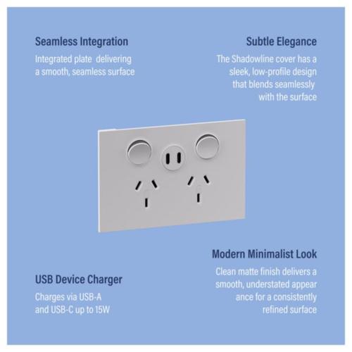 Legrand INSPYRA Double Powerpoint With USB C+C Charger detail