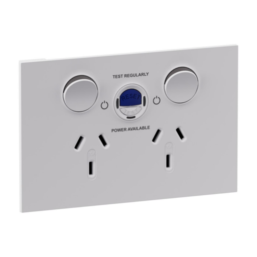 Legrand INSPYRA RCD Double Powerpoint 10mA Matte White
