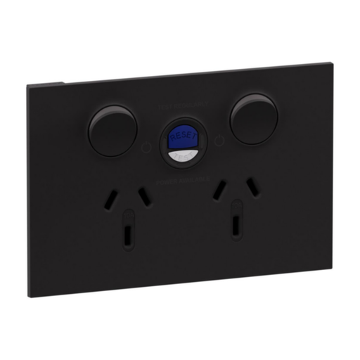 Legrand INSPYRA RCD Double Powerpoint 10mA Matte Grey