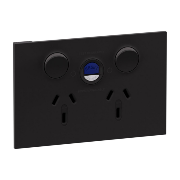 Legrand INSPYRA RCD Double Powerpoint 10mA Matte Grey