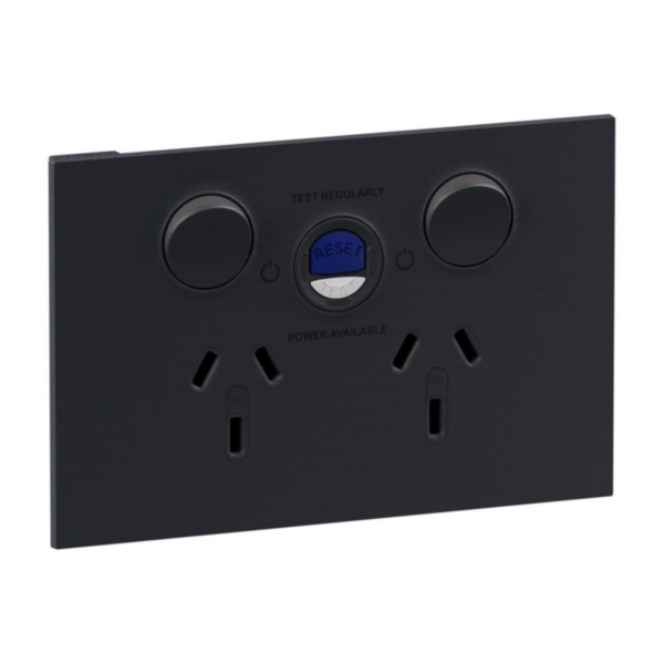 Legrand INSPYRA RCD Double Powerpoint 10mA Matte Black