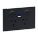 Legrand INSPYRA RCD Double Powerpoint 10mA Matte Black