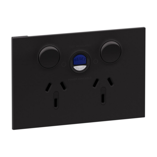 Legrand INSPYRA RCD Double Powerpoint 30mA Matte Black