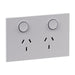 Legrand INSPYRA Double Powerpoint With Push Button Switches Mtte White