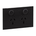 Legrand INSPYRA Double Powerpoint With Push Button Switches Matte Black