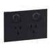 Legrand INSPYRA Double Powerpoint With Push Button Switches Matte Grey