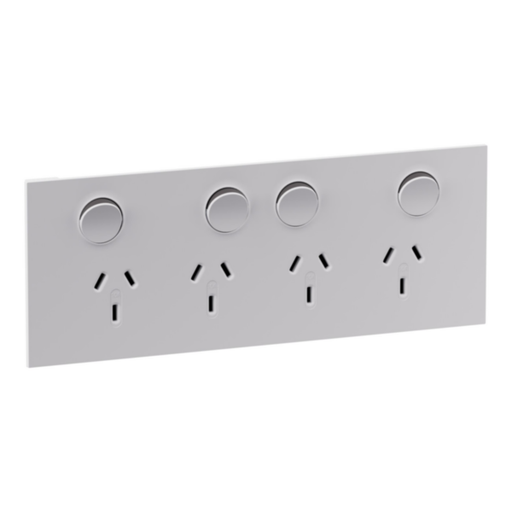 Legrand INSPYRA Quad Powerpoint 10a Matte White