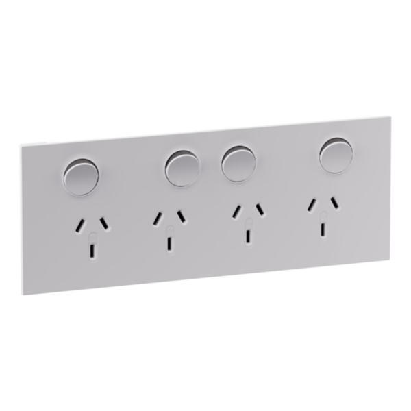 Legrand INSPYRA Quad Powerpoint 10a Matte White