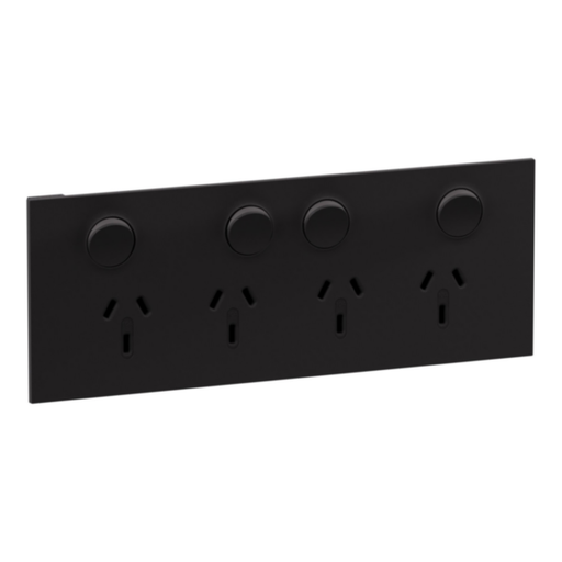 Legrand INSPYRA Quad Powerpoint 10a Matte Black