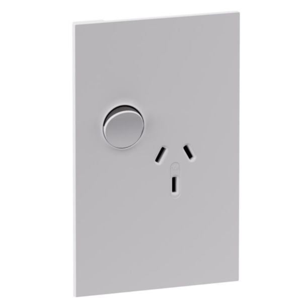 Legrand INSPYRA Single Vertical Powerpoint 10a Matte White