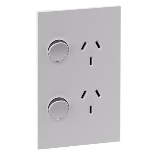 Legrand INSPYRA Double Vertical Powerpoint 10a Matte White