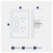 Legrand INSPYRA Double Vertical Powerpoint With Extra Switch dimensions
