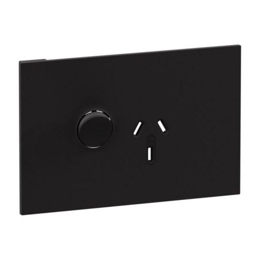 Legrand INSPYRA Horizontal Single Powerpoint 10a Matte Black